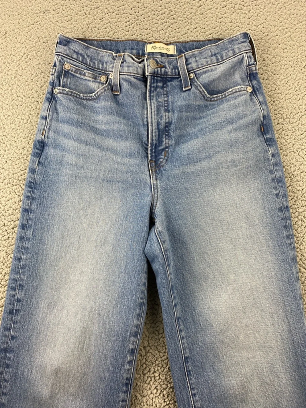 Madewell The Perfect Vintage Wide-leg Raw Hem Slouchy Crop Jean | Size: 28 - Picture 4 of 16